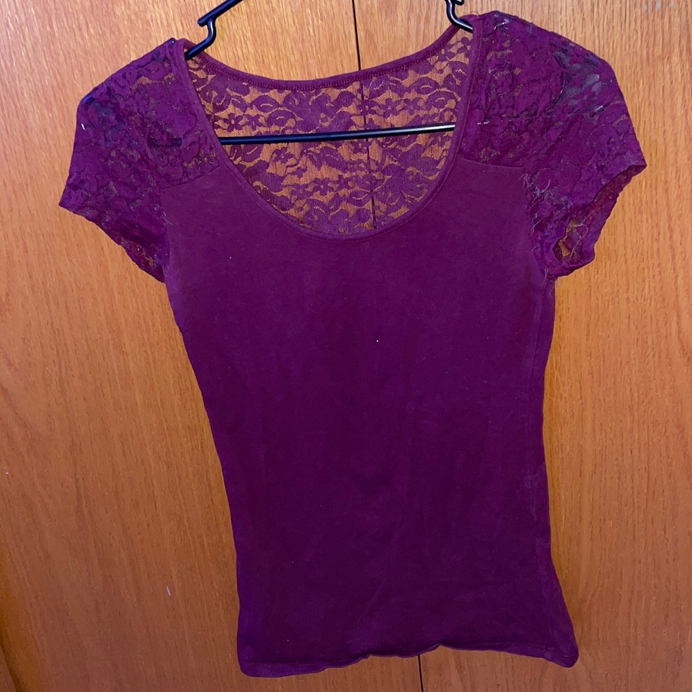 Lace Short sleeve dress shirt